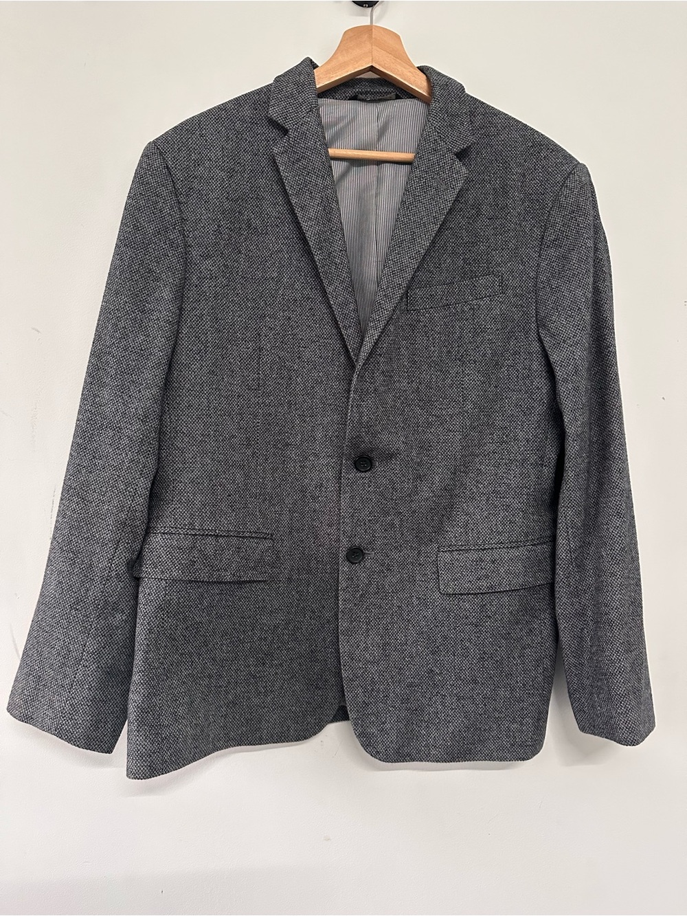 Banana Republic Cotton Gray Blazer Men’s Classic Fit Textured Jacket Tailored